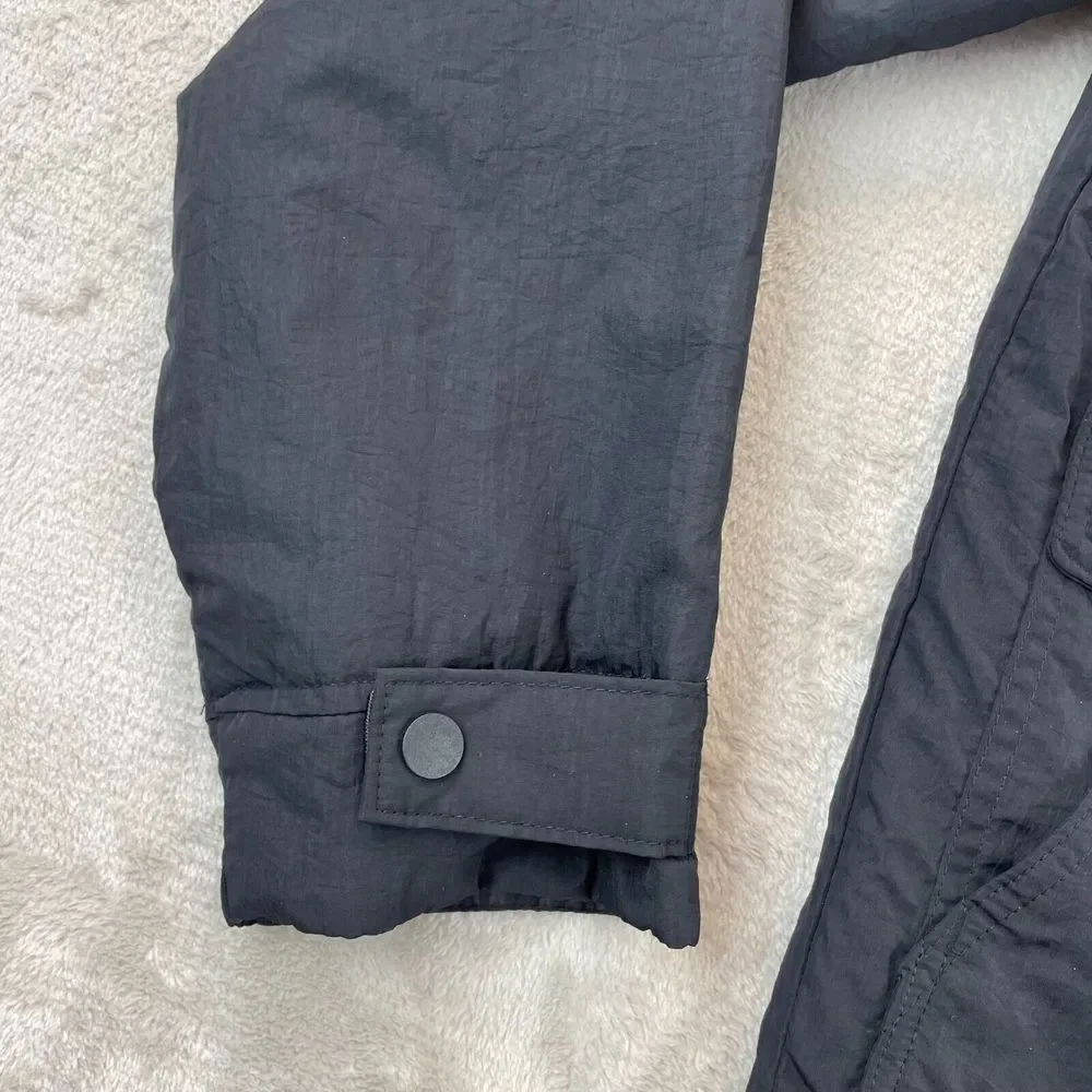 Abercrombie & Fitch Jacket Coat Men Medium Black Wind Water Resistant Nylon $199